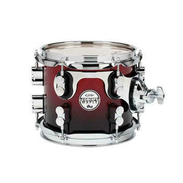 Pdp Red To Black Fade - Chrome Hardware Kit Drums, 7 x 8 PDCM0708STRB